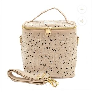 Anthropology Petite Splatter Linen Poche lunchbox
